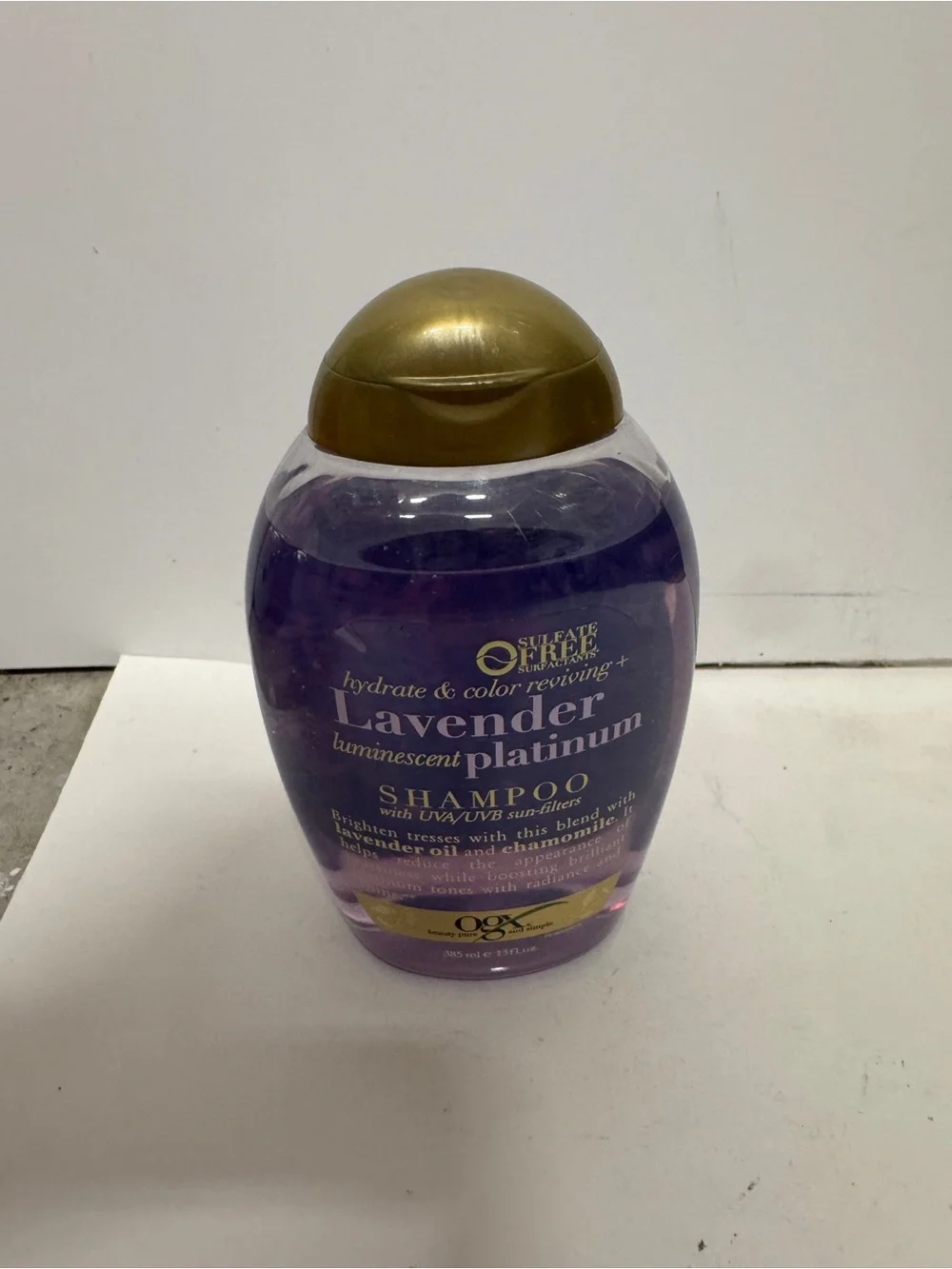 OGX Hydrate & Color Reviving + Lavender Luminescent Platinum Shampoo 13 Oz